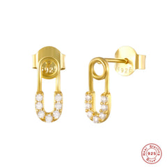 Safety Pin Stud Earrings