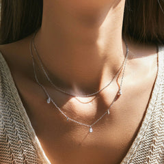 Bi-Layered Water Drop Necklace
