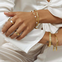 Textured Gold Cuff