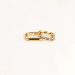 Gold Rectangle Hoops