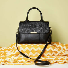 Kelly Croc Leather Bag