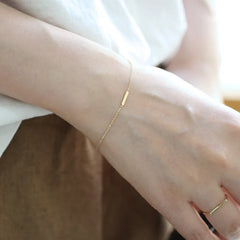 Slim Gold Bar Bracelet