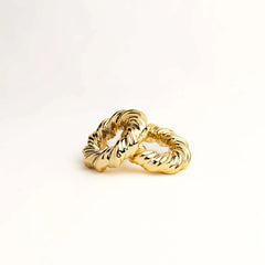 Twisted Gold Hoops