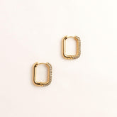 Gold Rectangle Hoops