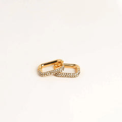 Gold Rectangle Hoops