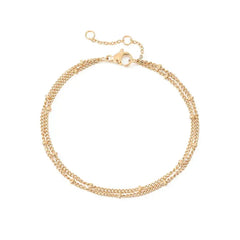 Double Gold Chain Bracelet