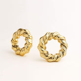 Twisted Gold Hoops
