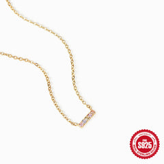 Row Diamond-Studded Necklace