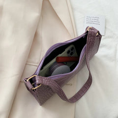 Croc Pattern Shoulder Bag