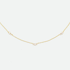 Triple Diamond Chain Necklace