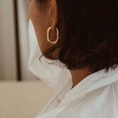 Rectangle Hoop Earrings