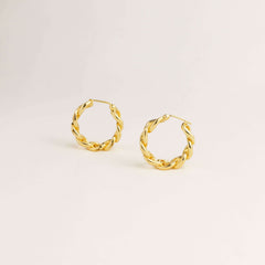 Link Chain Hoop Earrings