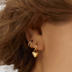 Heart Charm Earrings