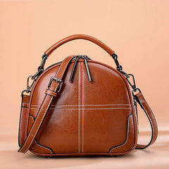 Round Leather Bag