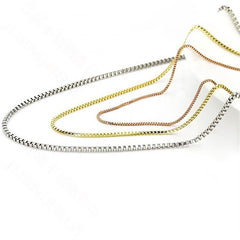 Gold Box Chain Necklace