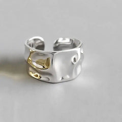 Foil Texture Cuff Ring