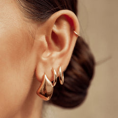 Gold Swerved Earrings