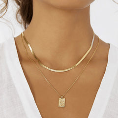 Zodiac Gold Tag Necklace