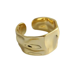 Foil Texture Cuff Ring