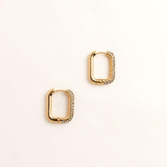 Gold Rectangle Hoops