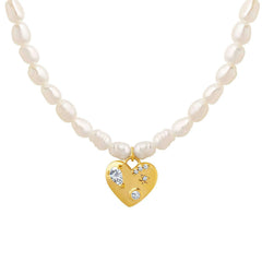 Pearls Heart necklace
