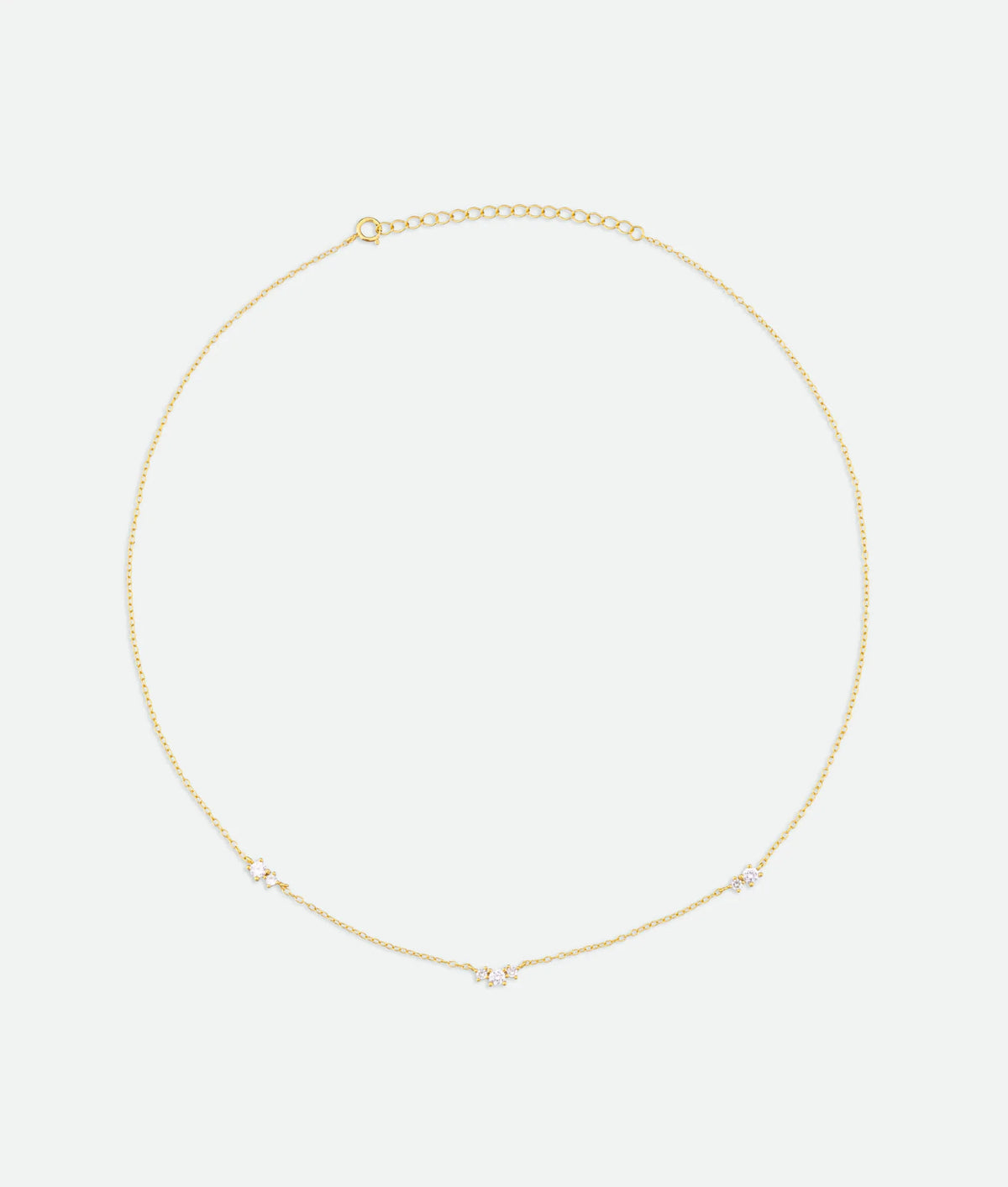 Triple Diamond Chain Necklace