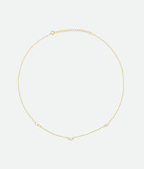 Triple Diamond Chain Necklace