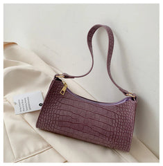 Croc Pattern Shoulder Bag