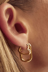 Silhouette Heart Hoops