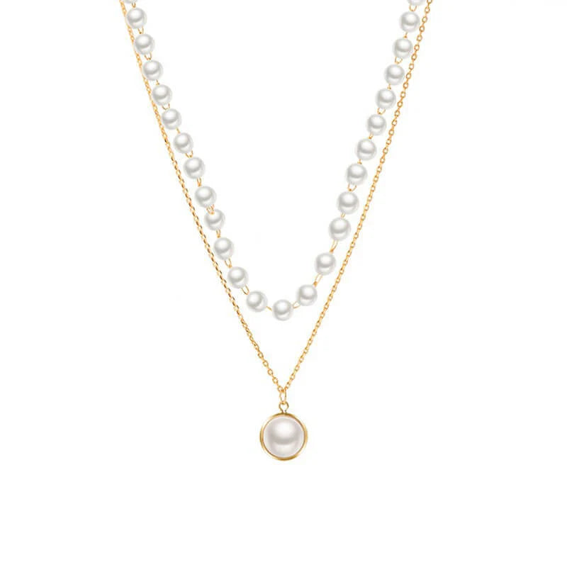 Dual Layered Pearl Necklace