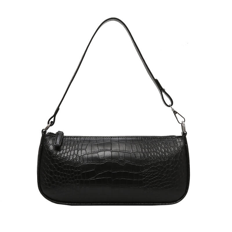 Black Baguette Handbag