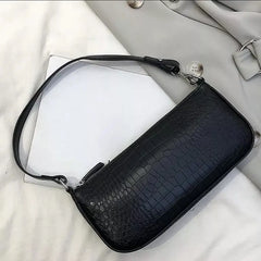 Black Baguette Handbag